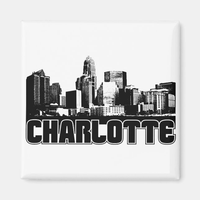 Charlotte Skyline Magnet (Vorne)