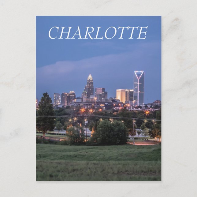 Charlotte skyline postkarte (Vorderseite)
