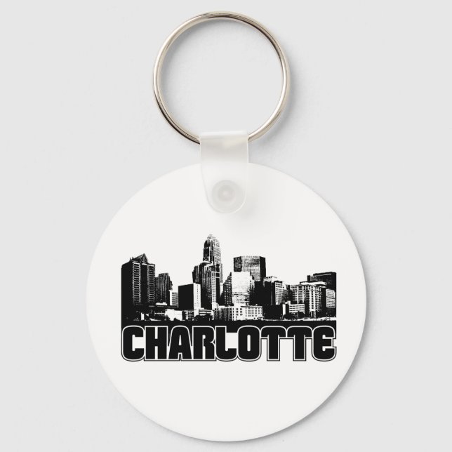 Charlotte Skyline Schlüsselanhänger (Vorderseite)