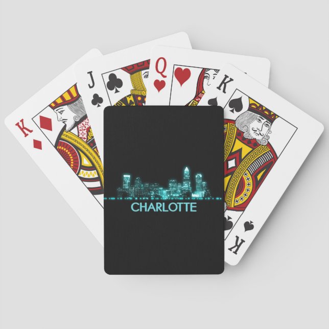 Charlotte Skyline Spielkarten (Rückseite)