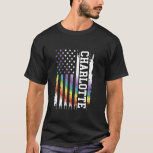 Charlotte United Staaten Rainbow w US Fl T-Shirt