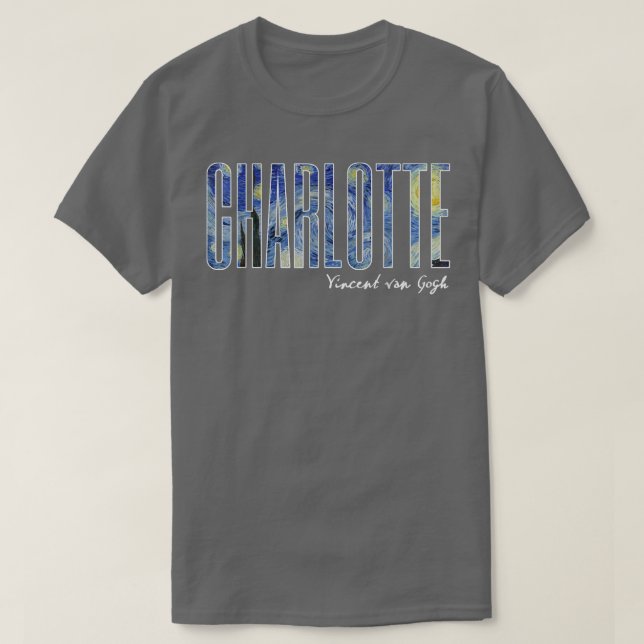 Charlotte Van Gogh Starry Night Art Vincent Van Go T-Shirt (Design vorne)