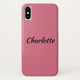 Charlotte vom verwaisten schwarzen Charakternamen iPhone X Hülle
