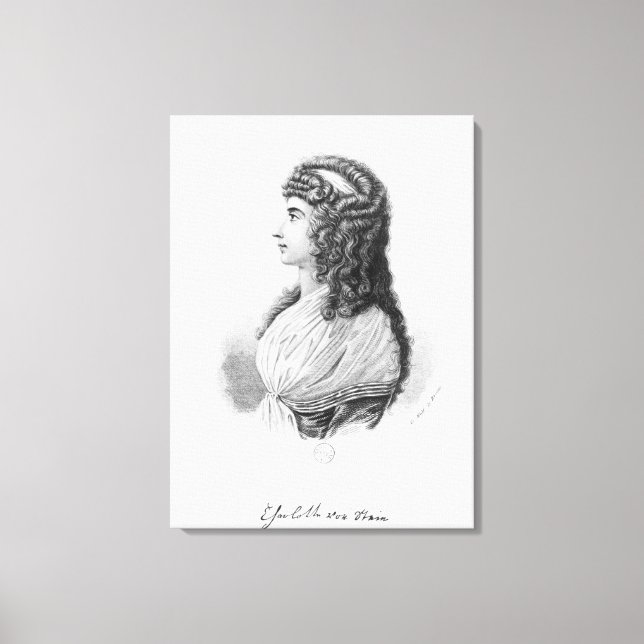 Charlotte von Stein, geboren von Schardt, spät Leinwanddruck (Vorderseite)