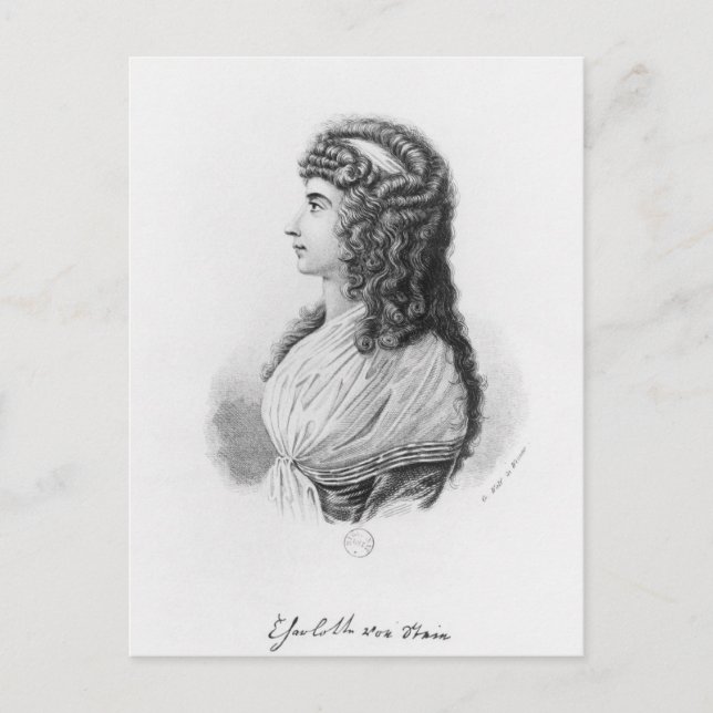 Charlotte von Stein, geboren von Schardt, spät Postkarte (Vorderseite)