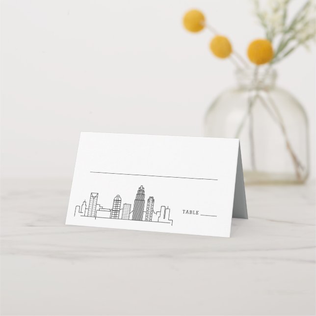 Charlotte Wedding | Place Table Name Cards Platzkarte (Vorderseite)