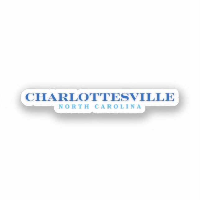 Charlottesville North Carolina Aufkleber (Vorderseite)