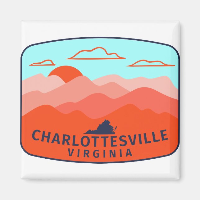 Charlottesville Virginia Außenbereich Magnet (Vorne)