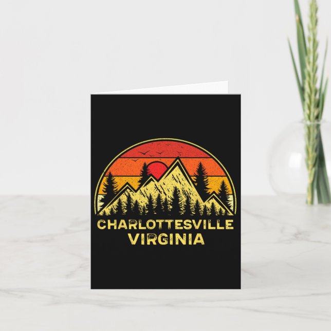 Charlottesville Virginia Wandern Karte (Vorderseite)