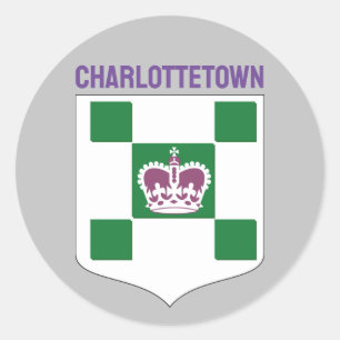 Charlottetown-Wappen - PEI Runder Aufkleber