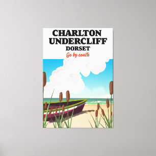 Charlton Undercliff Beach, Dorset Reiseplakat Leinwanddruck
