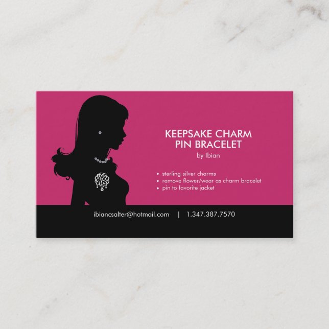 Charm Bracelet Business Card Visitenkarte (Vorderseite)