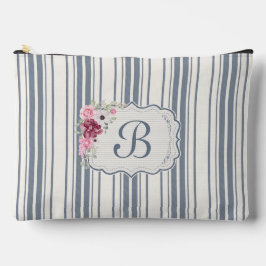 Charm Französischer Bauernhof Blau und Weiß Streif Zubehörtasche