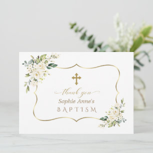 Charm Invitation De Bautizo Con Flores Baptême
