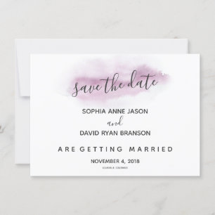 Charm Kalligrafie Pink Wasserfarbe Save the Date