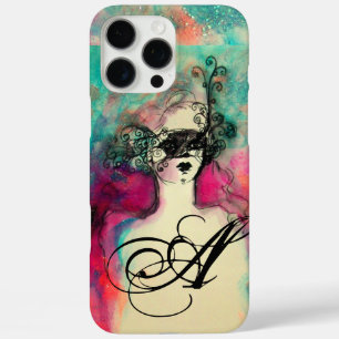 CHARM /Lady mit Maske Monogramm Aquamarin grün ros title_seo2