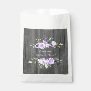 Charm Lavender Floral Barn Wood Wedding Geschenktütchen