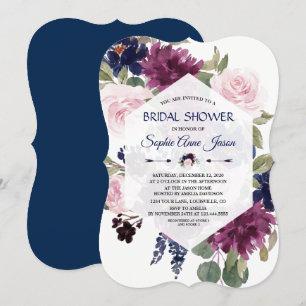 Charm Lavender Lila Blumenblut Brautparty Einladung