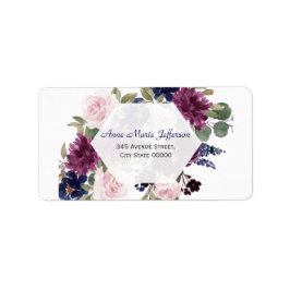 Charm Lavender Lila Blumenblut Hochzeit Adressaufkleber