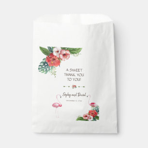Charm Luau Flamingo Tropical Floral DANK Geschenktütchen