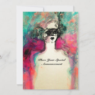 CHARM MONOGRAM , Sweet 16 Maskenball Party Einladung