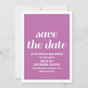 Charm Save the Date einladen, Fuchsia Einladung