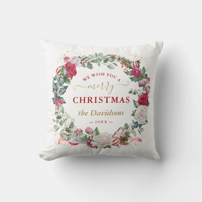 Charm Wir wünschen Ihnen ein frohes Weihnachts-Kra Kissen (Vorderseite)