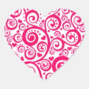 charmant autocollant rose