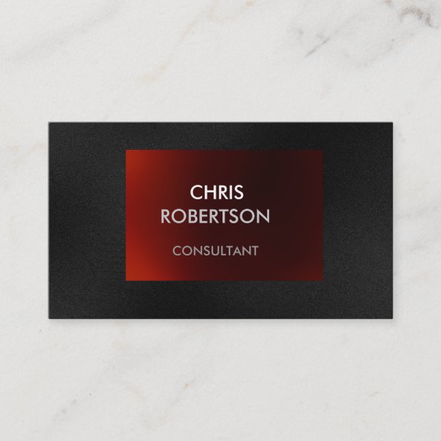 Charmant Carte de visite gris clair rouge attrayan (Devant)