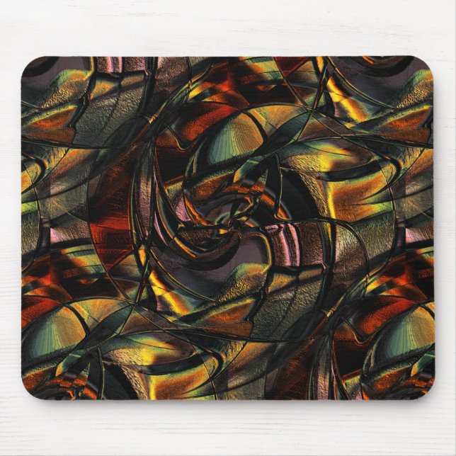 Charmant gekörnte Textur, goldgrün geprägt Mousepad (Vorne)