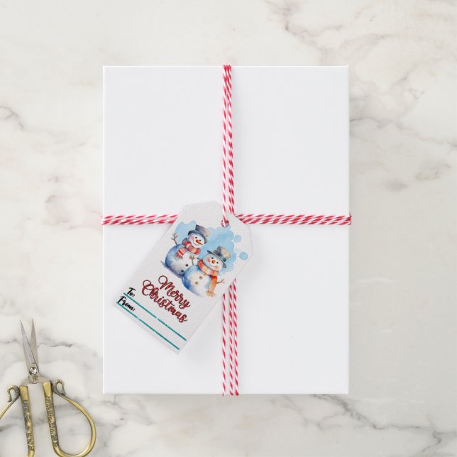 Charmant handgefertigte Weihnachtsmarken mit Schne Geschenkanhänger (Mit Garn)