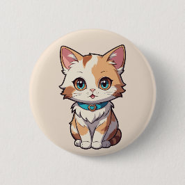 Charmant Niedliches Katzendesign Button