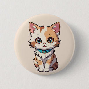 Charmant Niedliches Katzendesign Button