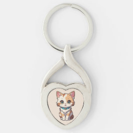 Charmant Niedliches Katzendesign Schlüsselanhänger