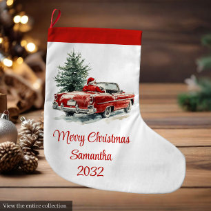 Charmant Père Noël Chaussette de fête traditionnel