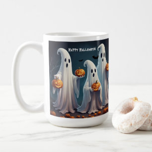 Charmant schwungende Geister mit Pumpkins Spooky Kaffeetasse