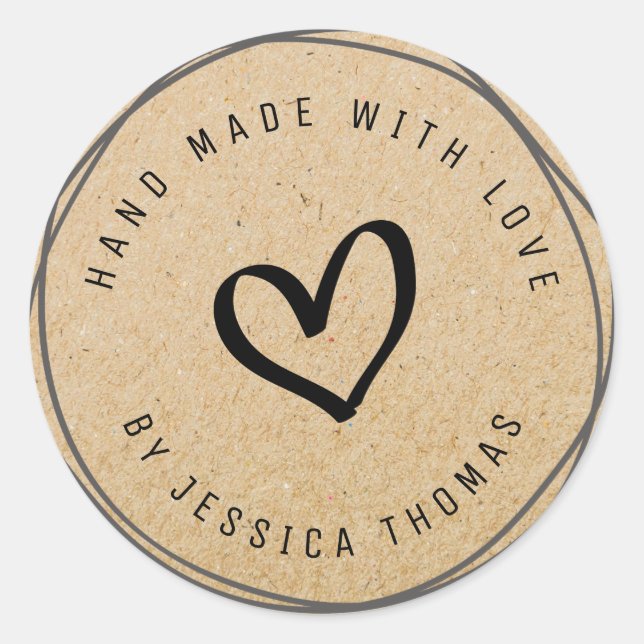 charmant script Sticker artisanal artisanal (Devant)