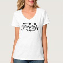 Charmant t-shirt maman aux coeurs