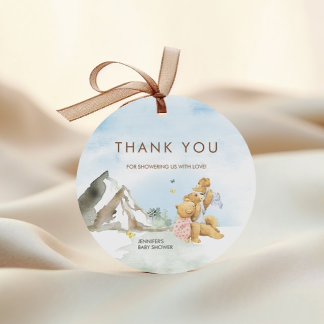 Charmante Blaue Gebirgsbärenfamilie Geschenkanhänger (Von Creator hochgeladen)