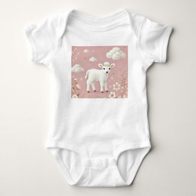 Charmante Blume im Kalb Wolkenstars Baby Strampler (Vorderseite)
