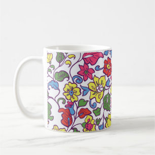 Charmante Blume: Nahtlose Gartentextur Kaffeetasse