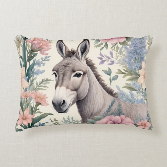 Charmante Blume von Donkey Pastel Dekokissen (Vorderseite)