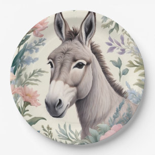 Charmante Blume von Donkey Pastel Pappteller