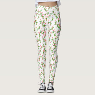 Charmante Candycane Bows Weihnachten Weihnachten W Leggings