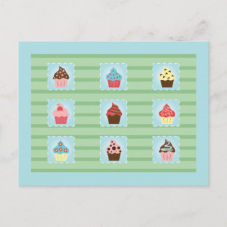 Charmante Cupcakes Postkarte
