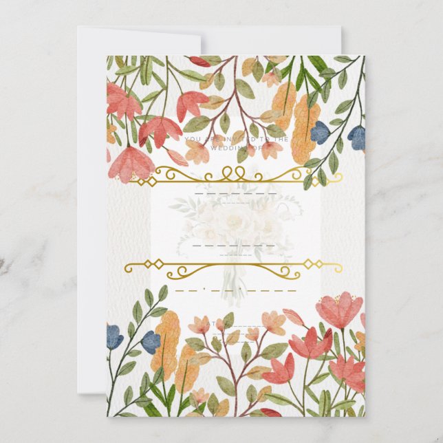 Charmante Einfachheit bei Hochzeiten Einladung (Vorderseite)