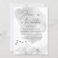 Charmante Elegante Landschaft Einladung Hochzeit