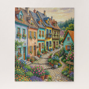 Charmante europäische Altstadt-Kopfsteinpflasterst