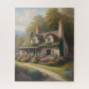charmante Fantasy Hütte Illustration Puzz
