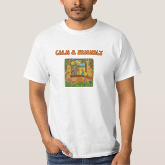 Charmante Gemütliche Katzen- und Vogelwelt-Szene - T-Shirt
